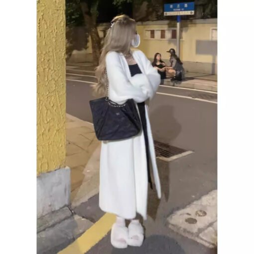 Soft Glutinous Knitted Cardigan Sweater For Women Autumn And Winter New Loose - Image 8