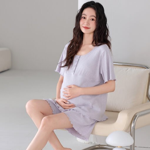 Vapetix M-XXL  2025 Summer New 7030 Modal Colored Cotton Thread with Chest Pad Short Sleeve Shorts Moon Clothes Pa