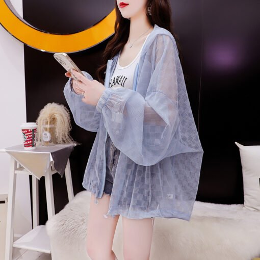 Vapetix M-XL  ~ Polyester fiber summer versatile design sense niche 2025 new sunscreen hooded coat women - Image 9