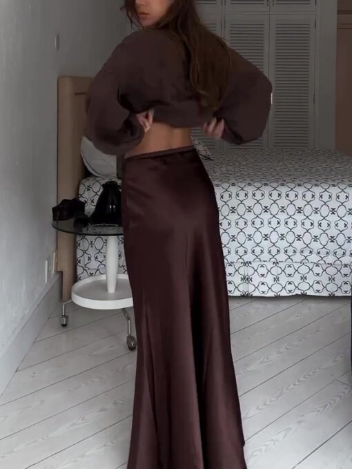 Brown Loose Casual Shirt - Image 2