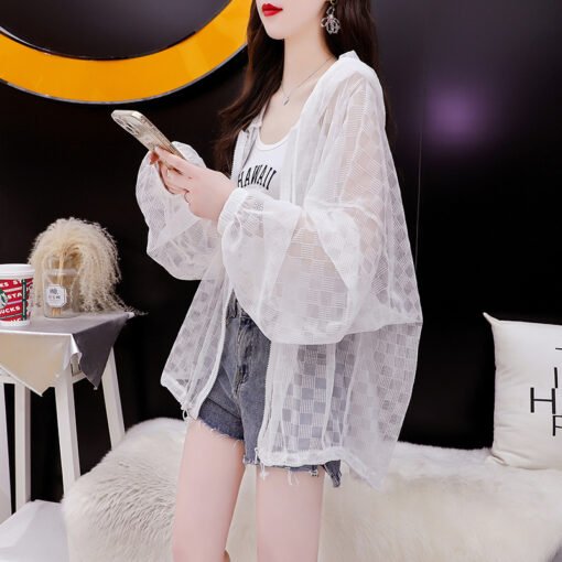 Vapetix M-XL  ~ Polyester fiber summer versatile design sense niche 2025 new sunscreen hooded coat women
