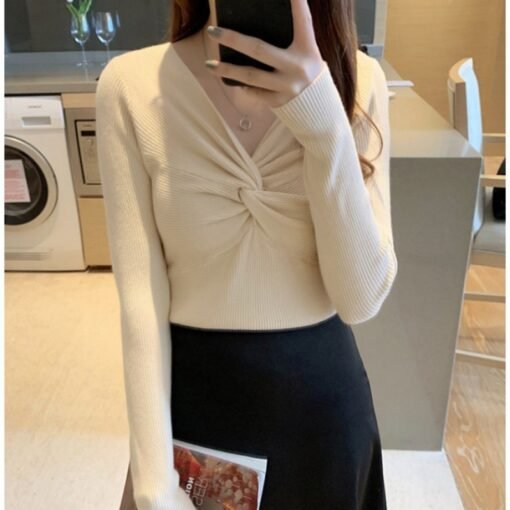 Autumn And Winter Clothing New Kinked Design Slim-fit Cashmere Knitwear For Women - Image 10