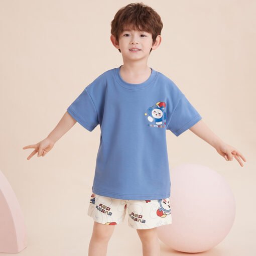 Vapetix 10 yards-L  Size 10-L Size Cotton Children's Pajamas Summer Short-sleeved Shorts Pullover Cartoon Home Clothes - 图片 5