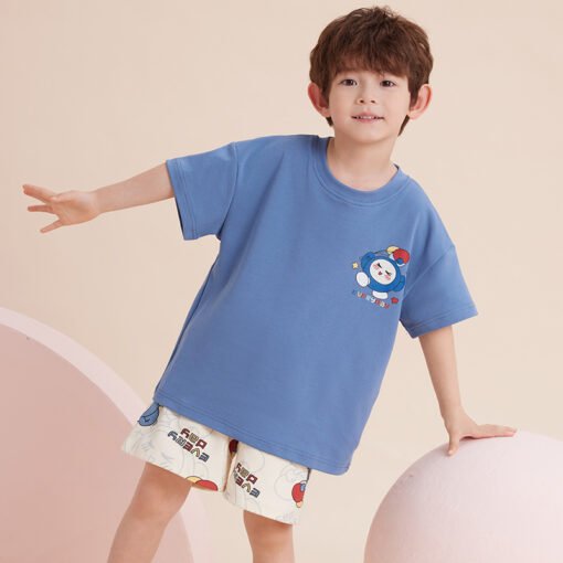 Vapetix 10 yards-L  Size 10-L Size Cotton Children's Pajamas Summer Short-sleeved Shorts Pullover Cartoon Home Clothes