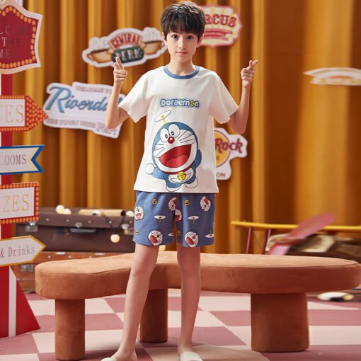 Vapetix 8 yards-14 yards  Cotton Children's Pajamas Summer Short-sleeved Shorts Pullover Cartoon Home Clothes suit
