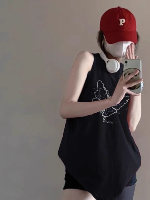 Vapetix M-3XL  (Official Figure 200g Pure Cotton) Summer plus size Loose Mid-length dress chubby girl Vest T-shirt – Bild 3