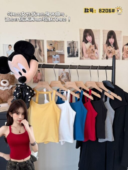 Vapetix One size fits all-One size fits all  ~ Spice Girls Beautiful Back Camisole Irregular Design Sense Wearing One-piece Cup Base Jacket - 图片 4
