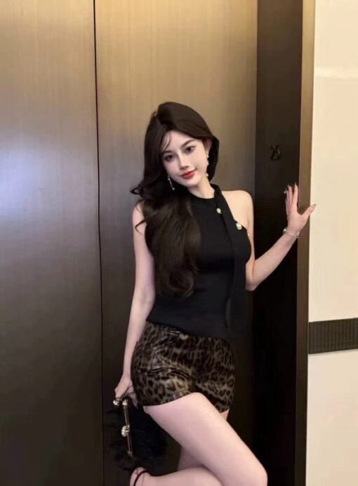 Vapetix One size fits all-One size fits all  Chanel Style High-end Temperament Halter Camisole Summer Knitted Slim-fit Slimming Spice Girls Ligh - 图片 5
