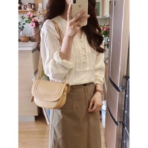 Unique Chic Long-sleeved Top For Women Korean Style Slimming Inner - Image 4