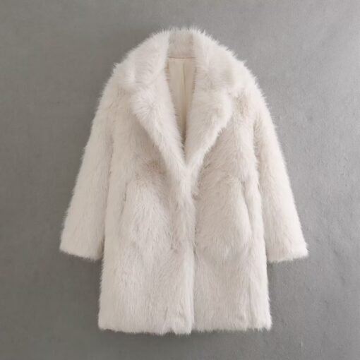 Loose Fashion Mid-length Fur Overcoat Coat - Image 2