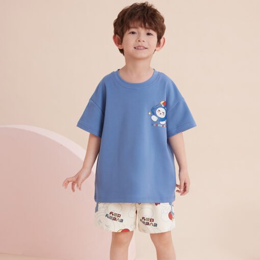 Vapetix 10 yards-L  Size 10-L Size Cotton Children's Pajamas Summer Short-sleeved Shorts Pullover Cartoon Home Clothes - 图片 2