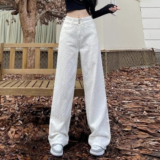 Vapetix 26 [80-90 pounds]-34 [160-170 pounds]  New Wide Leg Jeans Women's 2025 Spring and Autumn plus size High Waist Casual Loose Wide Leg Straig
