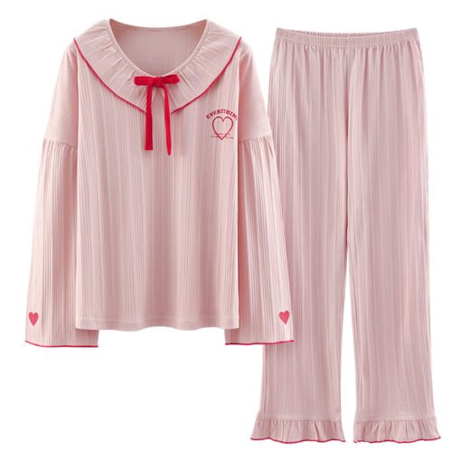 Vapetix M-XXL  Pajamas Women's Spring and Autumn Long Sleeve Cotton suit 2023 New Student Ins Style Autumn and Win - 图片 2