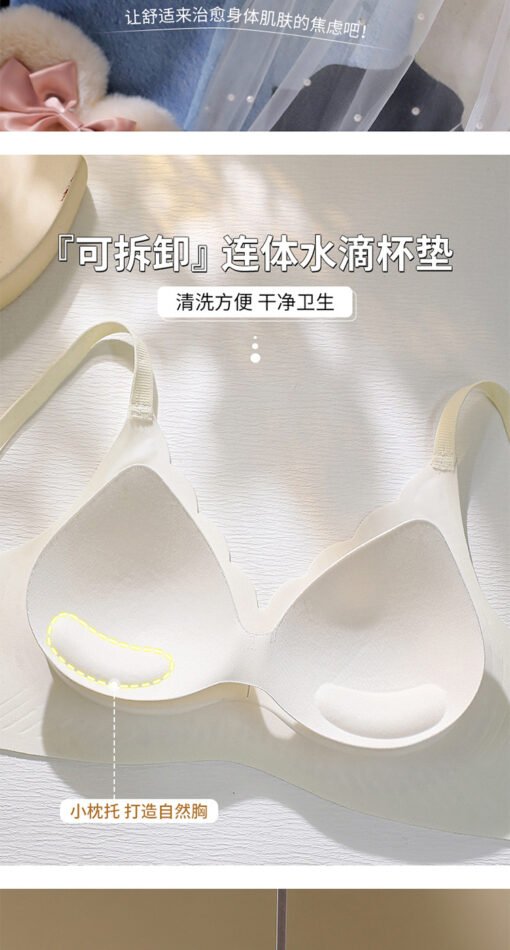 Vapetix M code (recommended 32/34ABC)-XXL code (recommended 40/90ABC)  Traceless Landing Naked Sense Underwear Fixed Cup Small Chest Push-up Anti-sagging Non-rimless Para