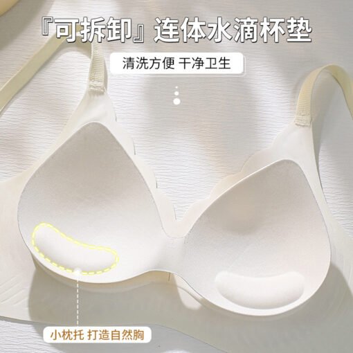 Vapetix M code (recommended 32/34ABC)-XXL code (recommended 40/90ABC)  Traceless Landing Naked Sense Underwear Fixed Cup Small Chest Push-up Anti-sagging Non-rimless Para - 图片 2