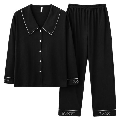 Vapetix M [Antibacterial Xinjiang cotton]-  [Antibacterial Xinjiang Cotton] Autumn French Collar Lash Cotton Pajamas Women's Long Sleeve Cotton - 图片 2