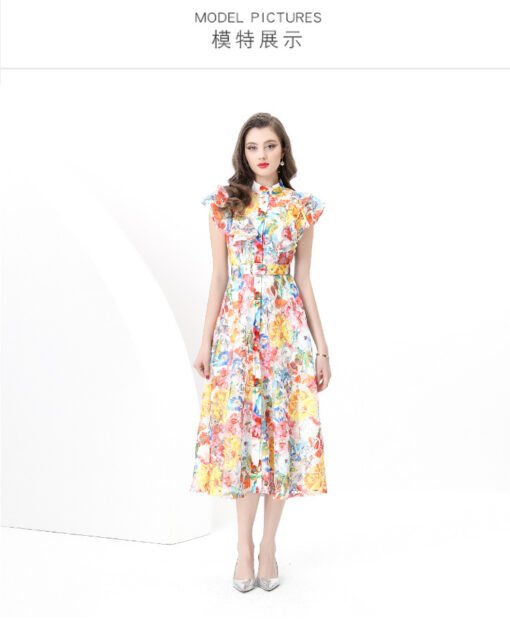 Vapetix S-2XL  Europe and the United States cross-border export women's 2025 new vintage lace stand collar waist s - 图片 2