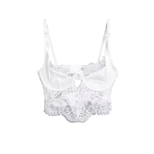 Vapetix S-L  American Style Spice Girl Sexy Eyelash Lace Small Camisole Women's Summer Pure Wearing Outer Wear S - 图片 2