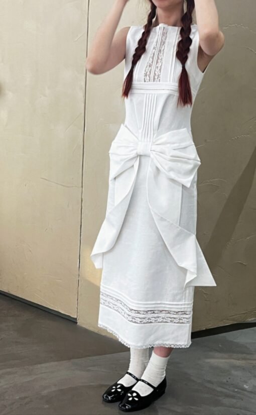 Vapetix S-L  Yu Shuxin with ju good-looking dress 2025 new sweet high-end design bow strap dress - 图片 2