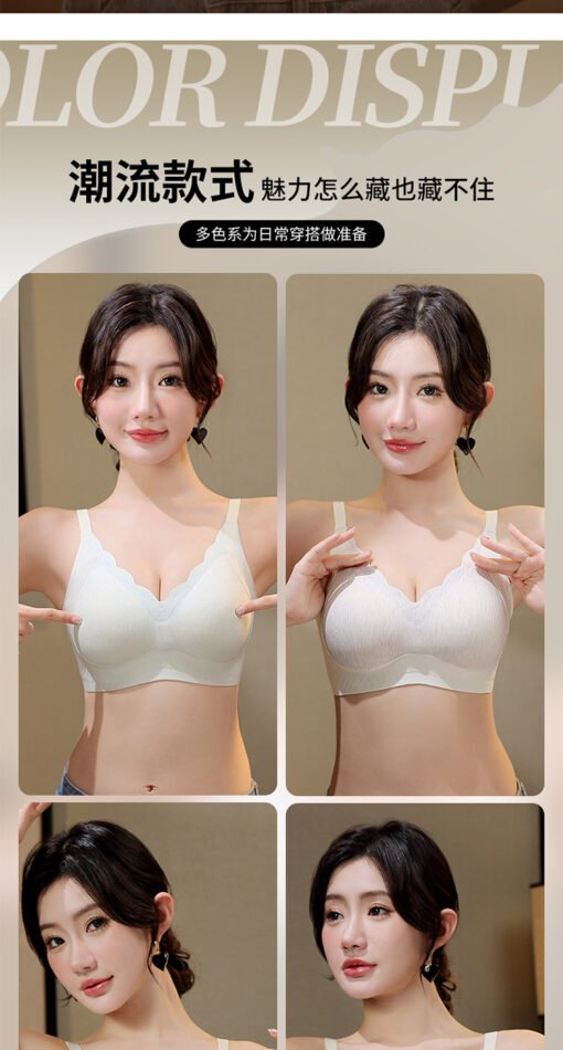 Vapetix M code (recommended 32/34ABC)-XXL code (recommended 40/90ABC)  Traceless Landing Naked Sense Underwear Fixed Cup Small Chest Push-up Anti-sagging Non-rimless Para - 图片 3