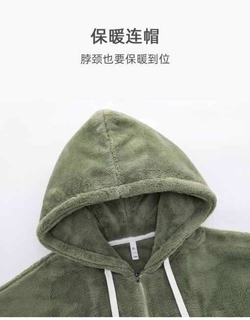 Vapetix M 【 Soft and fluffy Noble Consort velvet 】-  [soft velvet] autumn and winter couple pajamas women coral velvet padded men's flannel home clothes - Image 2