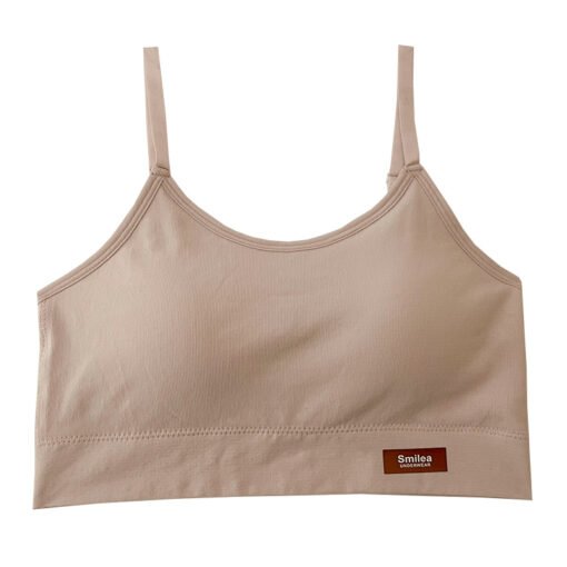 Vapetix Average size [80-125 pounds]-Average size [80-125 pounds]  Girls' Underwear Developmental Student Sports Vest No Steel Ring Beautiful Back Tube Top Fixed One- - 图片 3