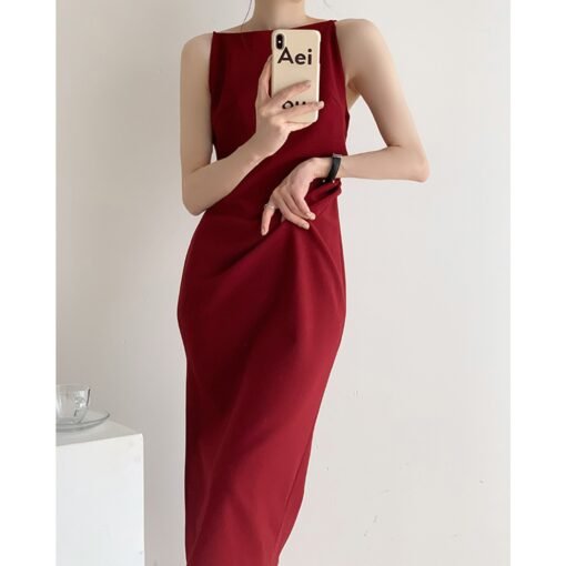 French Retro Hepburn Style Sling Dress - Image 8