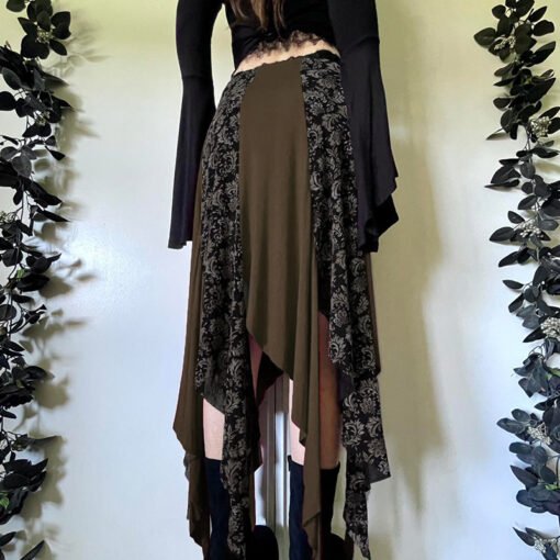 Vapetix S-L  American Style Retro Floral Skirt European and American Ins Style Mori Style Travel Vacation Elegan - Image 2