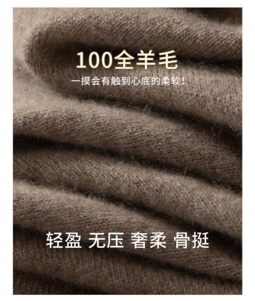 Vapetix S-XXL  First-line clothing thickened pure wool sweater women's base autumn and winter new semi-high collar - 图片 5