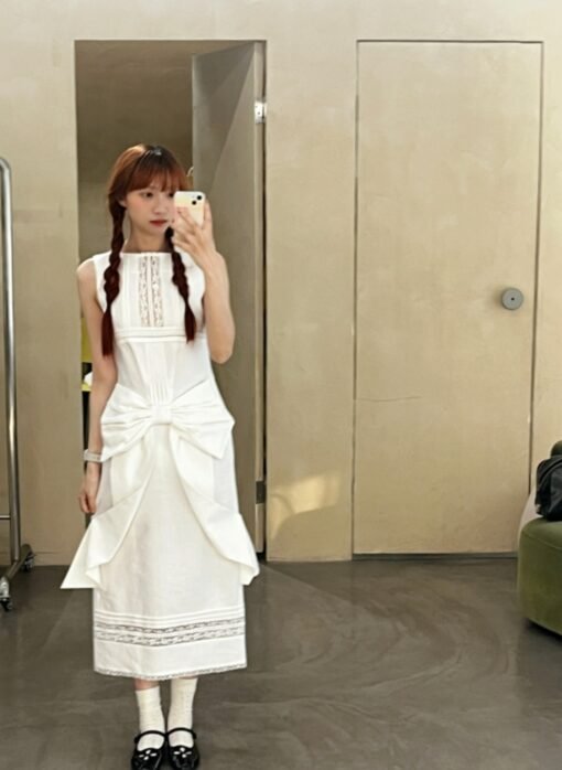 Vapetix S-L  Yu Shuxin with ju good-looking dress 2025 new sweet high-end design bow strap dress - 图片 3