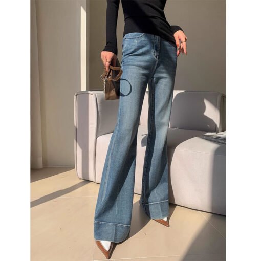French Style Temperament Retro Washed Jeans For Women - Image 5