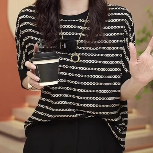 Loose Short-sleeved T-shirt For Women High-end Versatile Outerwear Shirt - Kuva 2