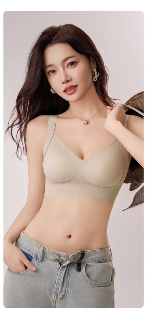 Vapetix M【75A 75B 70C】-2XL【90A 90B 85C 85D】  Thin seamless comfortable naked anti-sagging breathable underwear women's soft support pull-up clos - 图片 3