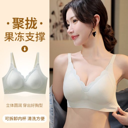 Vapetix M code (recommended 32/34ABC)-XXL code (recommended 40/90ABC)  Traceless Landing Naked Sense Underwear Fixed Cup Small Chest Push-up Anti-sagging Non-rimless Para - 图片 6
