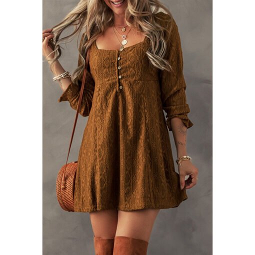 Fashion Loose Ruffled Sleeves Dress Women - Image 3