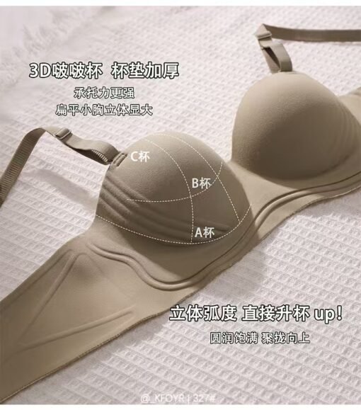 Vapetix 32/70AB-38/85B  Women's Strapless Non-slip Bra Underwear Women's Strapless Small Chest Rising Cup Chest-revealing S - 图片 5