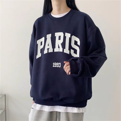 Shirt Fleece Printed Long-sleeved Letter Sweater - Image 8