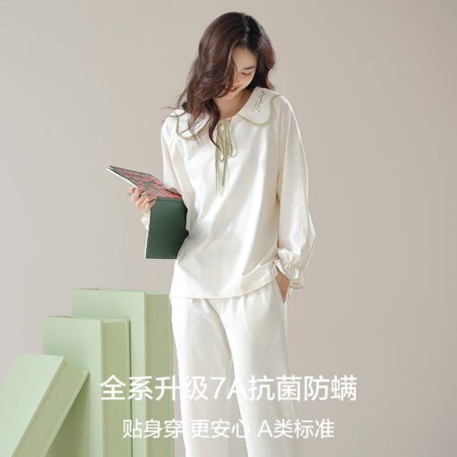 Vapetix M 【 7A Antibacterial Xinjiang Cotton 】-XXL 【 7A Antibacterial Xinjiang Cotton 】  [Antibacterial Xinjiang Cotton] 2024 New Class A Pajamas Women's Spring Long Sleeve Cotton Rack Cot - Obrázek 5
