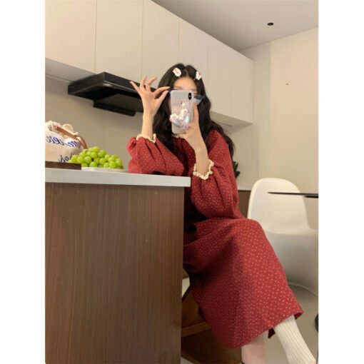 Vapetix One size fits all-One size fits all  South Korea ins Women's Spring and Autumn New Korean Version Gentle and Withered Feeling Lazy Flora - Image 4