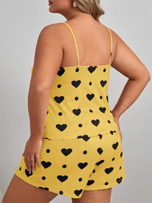 Vapetix 1XL-5XL  European and American Cross-border temu plus size Sexy Sling Sling suit Enlarge Fat Woman Pajamas W - 图片 4