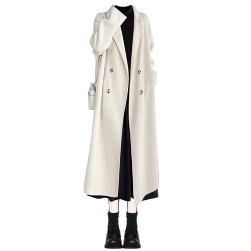 Vapetix ◆ ◇ M recommends 80-100 pounds ◆ ◇-◆ ◇ 4XL recommended 180-200 pounds ◆ ◇  Autumn and winter wear a set of women's new high-end plus size trench coat coat coat slim dress sui