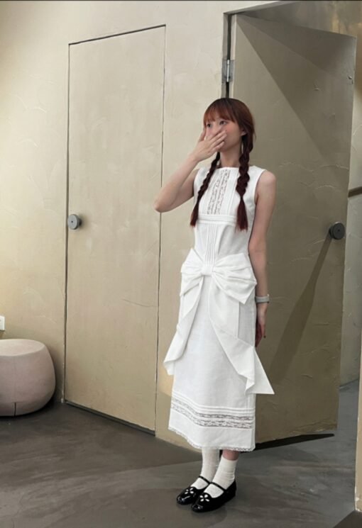 Vapetix S-L  Yu Shuxin with ju good-looking dress 2025 new sweet high-end design bow strap dress - 图片 4