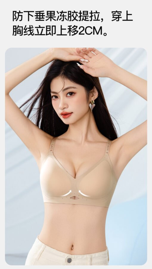 Vapetix M-2XL  Camellia fragrance jelly strip lifting anti-sagging no steel ring gathered bra underwear women's br - 图片 6