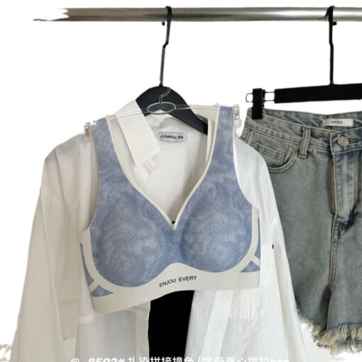 Vapetix M code=34ABC-XXL code=40ABC  Summer Thin Breathable Non-marking Underwear Women's Soft Support Laped Gather-up Anti-sagging Vest - 图片 6