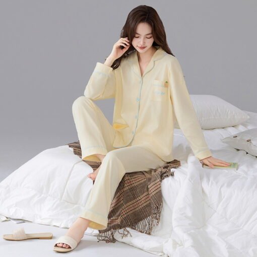 Vapetix M-XXL  7A Antibacterial Class A Pajamas Women's Super Soft Pure Cotton Casual Spring and Autumn Printed Lo - 图片 5