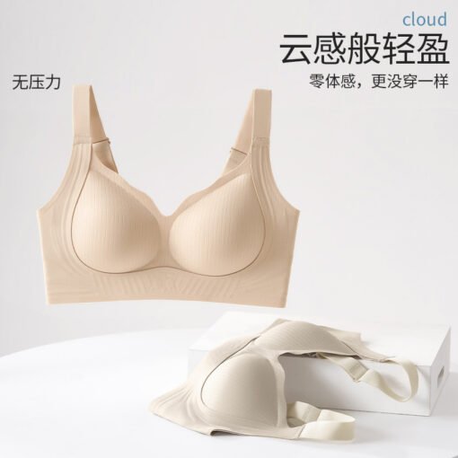 Vapetix M【75A 75B 70C】-2XL【90A 90B 85C 85D】  Thin seamless comfortable naked anti-sagging breathable underwear women's soft support pull-up clos - 图片 8