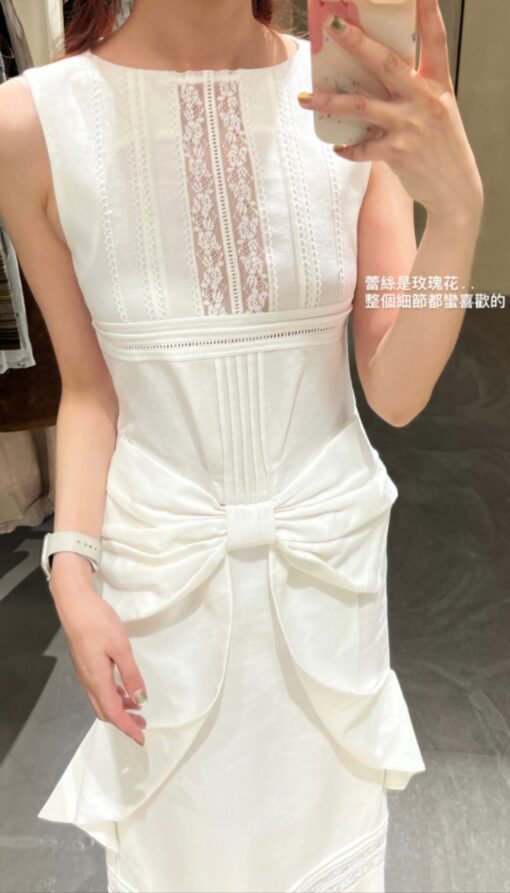 Vapetix S-L  Yu Shuxin with ju good-looking dress 2025 new sweet high-end design bow strap dress - 图片 5