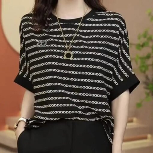 Loose Short-sleeved T-shirt For Women High-end Versatile Outerwear Shirt - Kuva 4