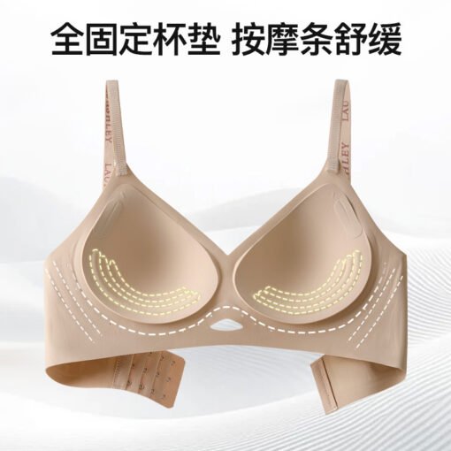 Vapetix M-2XL  Camellia fragrance jelly strip lifting anti-sagging no steel ring gathered bra underwear women's br - 图片 7