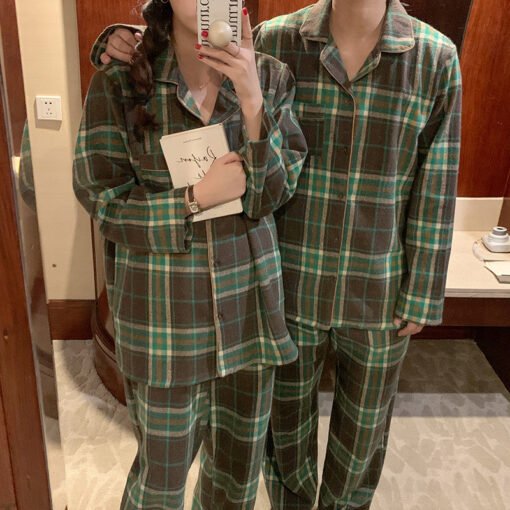 Vapetix S-XXL  South Korea Ins Women's Autumn and Winter New Korean Version Couple's Thickened Plaid Loose Two-Wea - Image 6